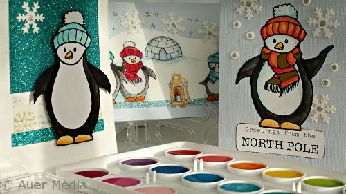 DIY Joulukortteja - Pingviinit
