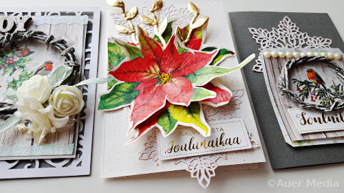 DIY Joulukortit - decoupage houlukortteja lautasliinakuvista