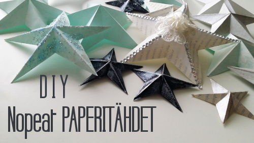 Diy nopeat paperitähdet joulukoristeeksi