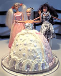 Barbie kakku tyttöjen juhliin